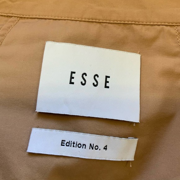 ESSE Studios Edition no. 4 Beige Tan Button Down Cotton Blouse sz 4 - Picture 7 of 8